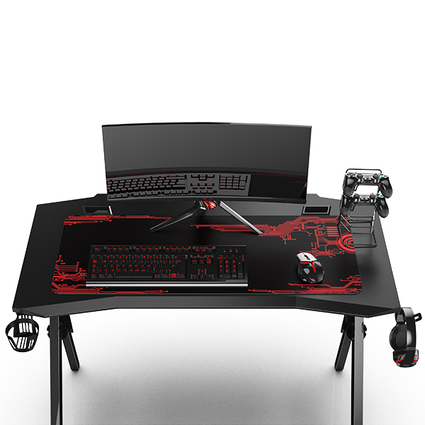 A front image of a gaming desk